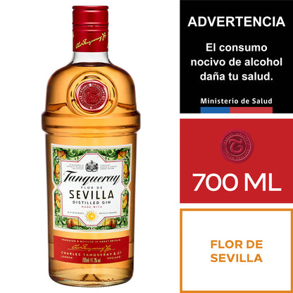 Tanqueray Sevilla 700 ML + Copa acrílica naranja 06x01