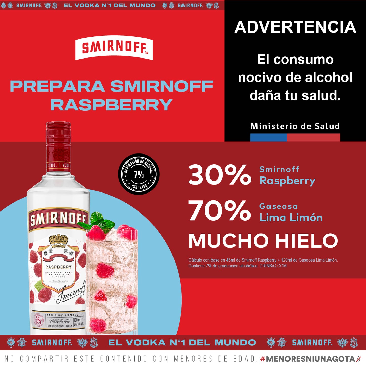 Smirnoff Raspberry 700cc
