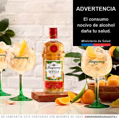Tanqueray Sevilla 700 ML + Copa acrílica naranja 06x01